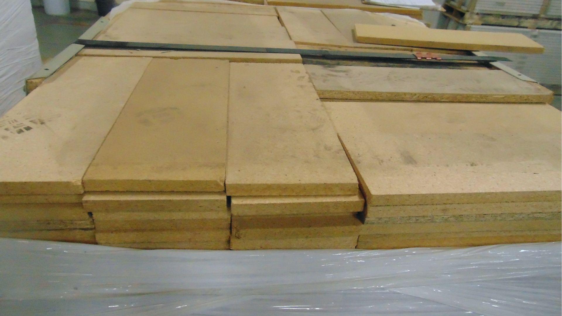 Light Particle Board showing tight grain and durability, classic wood for heavy-duty closet shelves